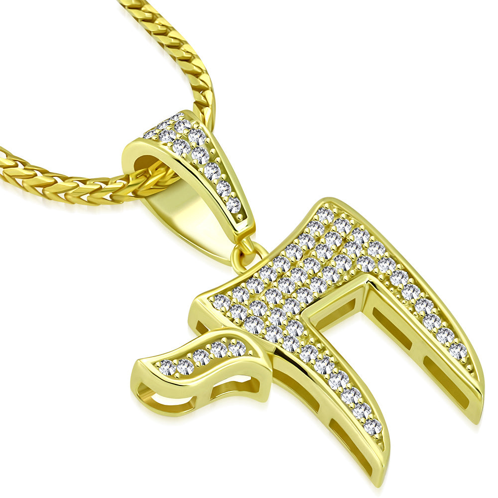 Chai Living Jewish Hebrew Pendant Necklace