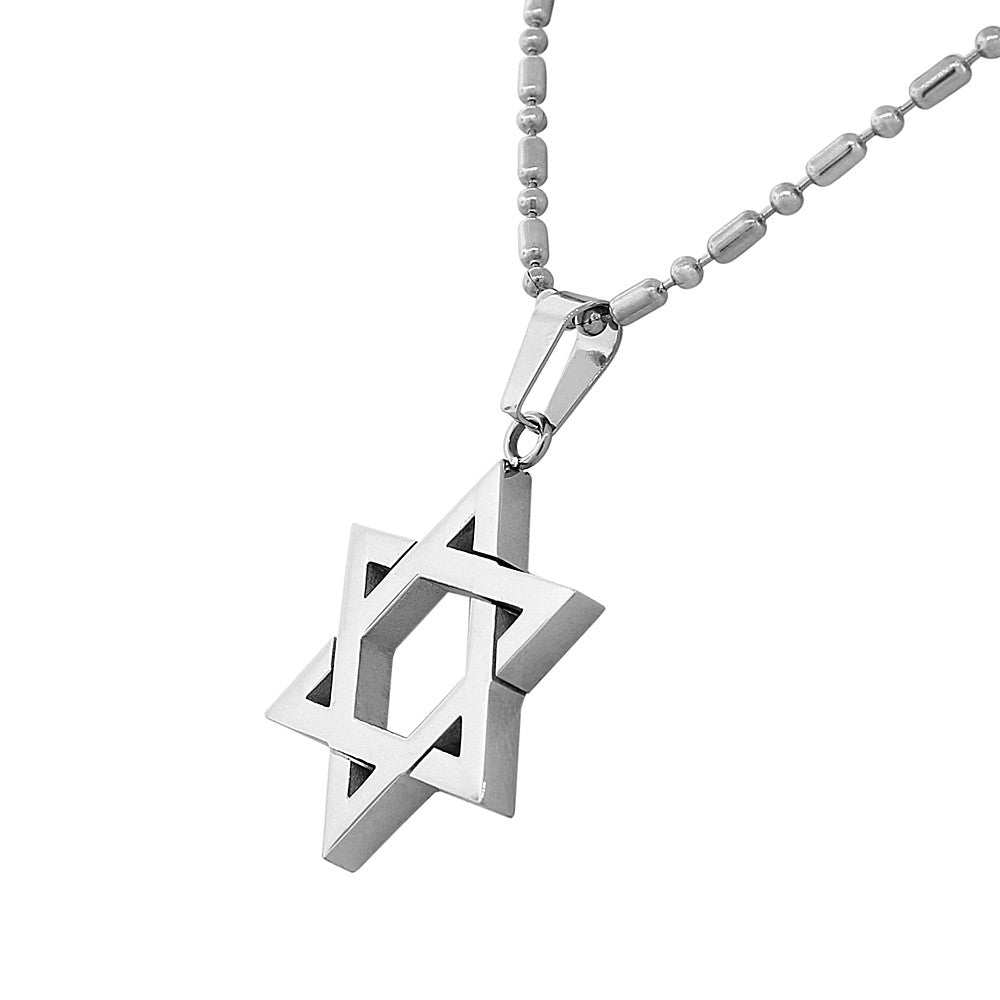 Classic Star of David Necklace Stainless Steel