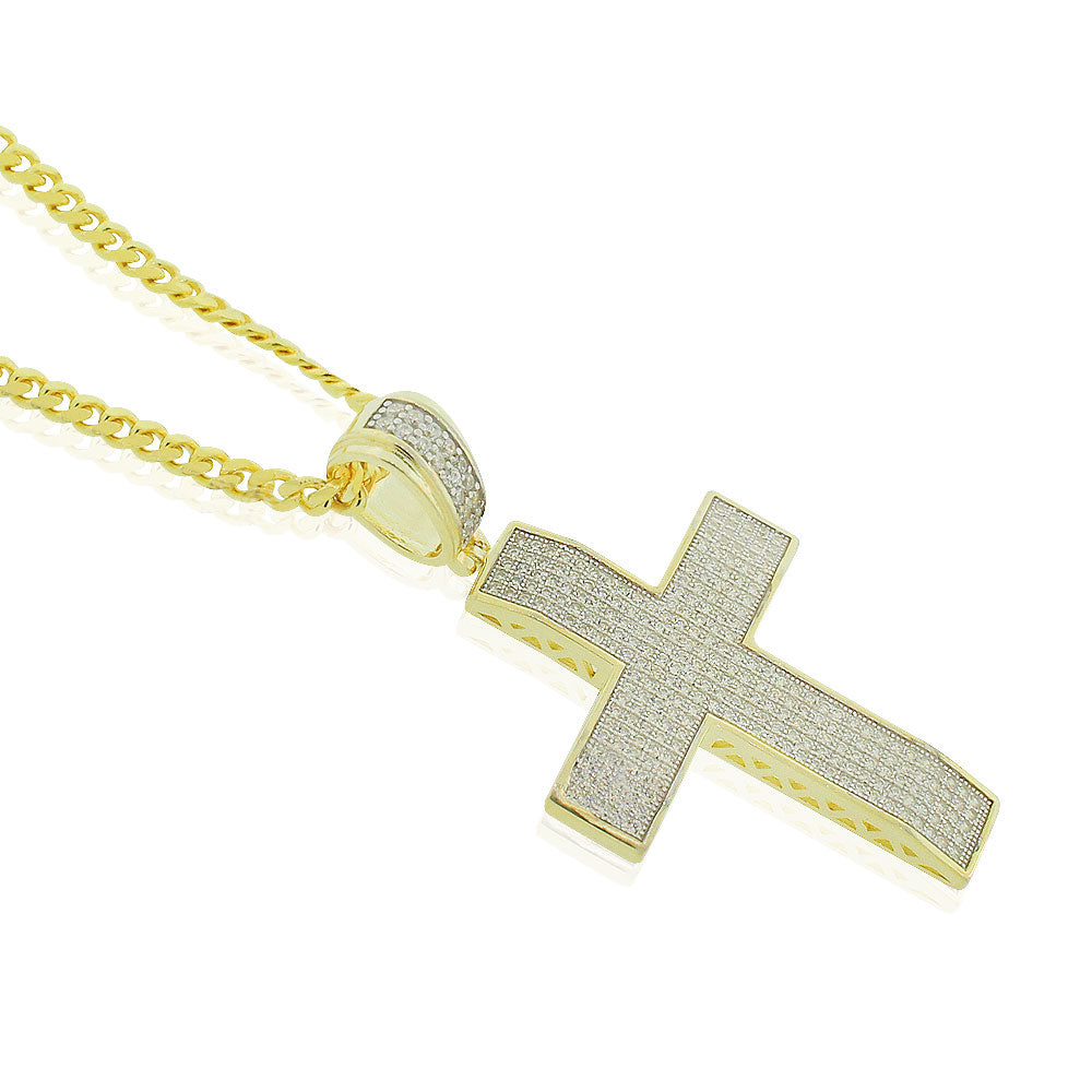 Hip-Hop Cross Pendant Necklace