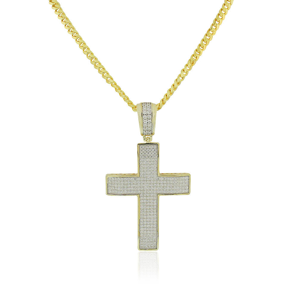 Hip-Hop Cross Pendant Necklace