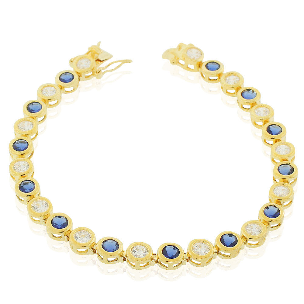 Blue Bezel Bracelet