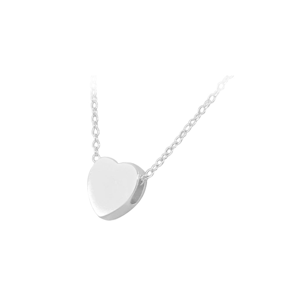 Sterling Silver Womens Girls Small Love Heart Pendant Necklace