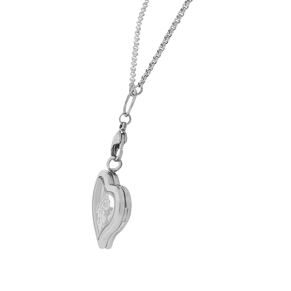 Floating Heart Family Charm Necklace