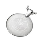 Stainless Steel Silver-Tone Greek Key Zodiac Sign Necklace Pendant - Leo