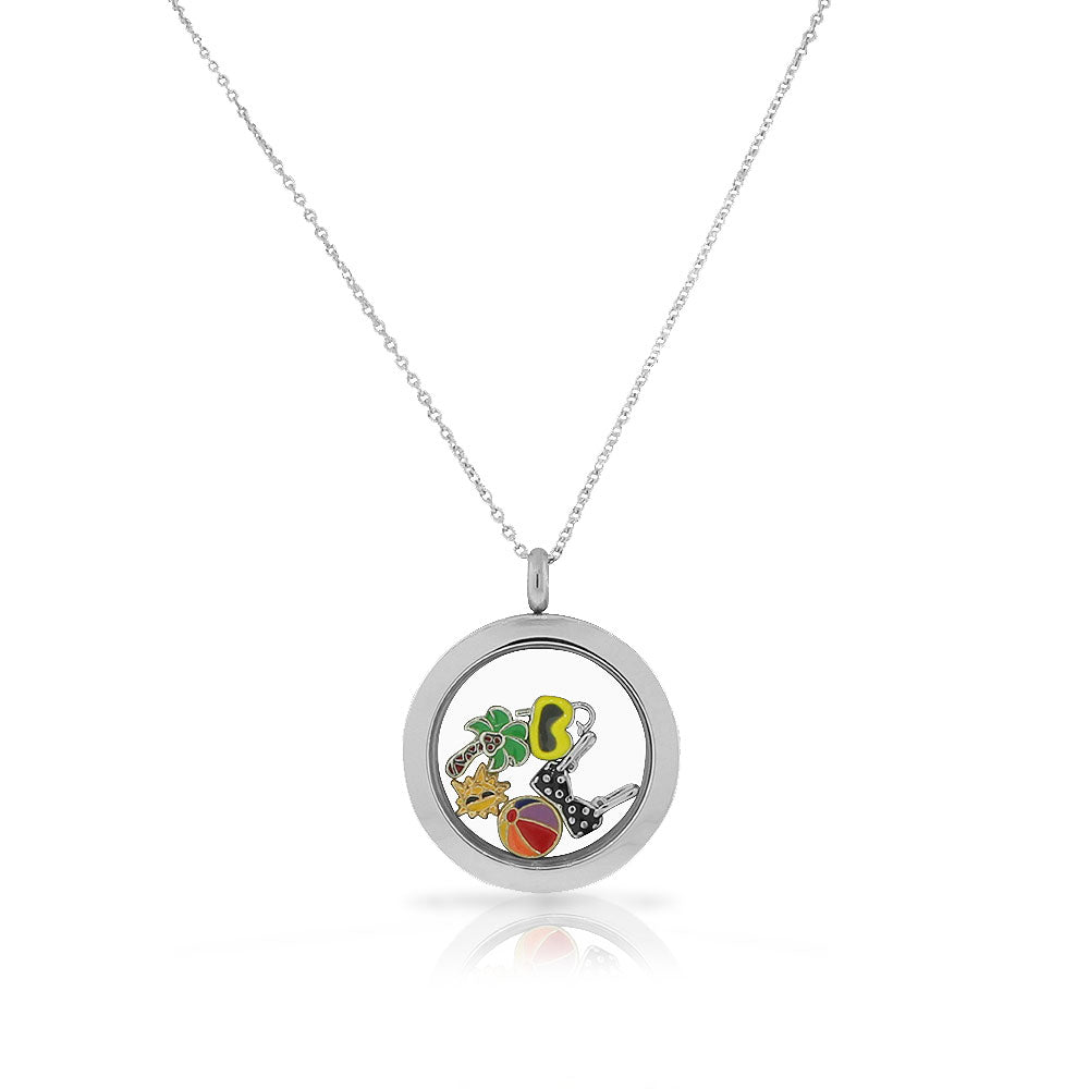 Floating Beach Charm Necklace