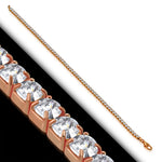 925 Sterling Silver White Clear Round CZ Classic Tennis Bracelet, 7.25"
