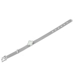 Stainless Steel Silver-Tone Simulated Mother of Pearl Adjustable Mesh Bracelet