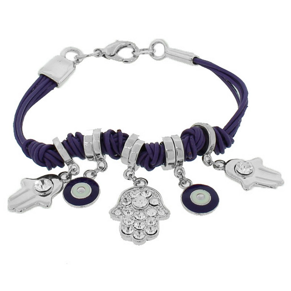 Purple Hamsa Charm