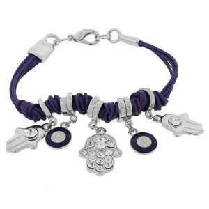 Purple Hamsa Charm