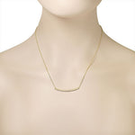 925 Sterling Silver Arch White CZ Womens Pendant Necklace