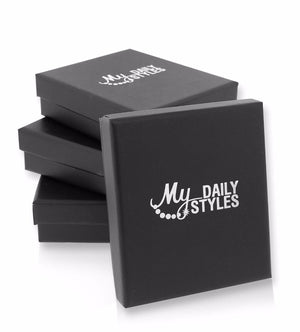 Stainless Steel Black Leather Braided Mens Bracelet