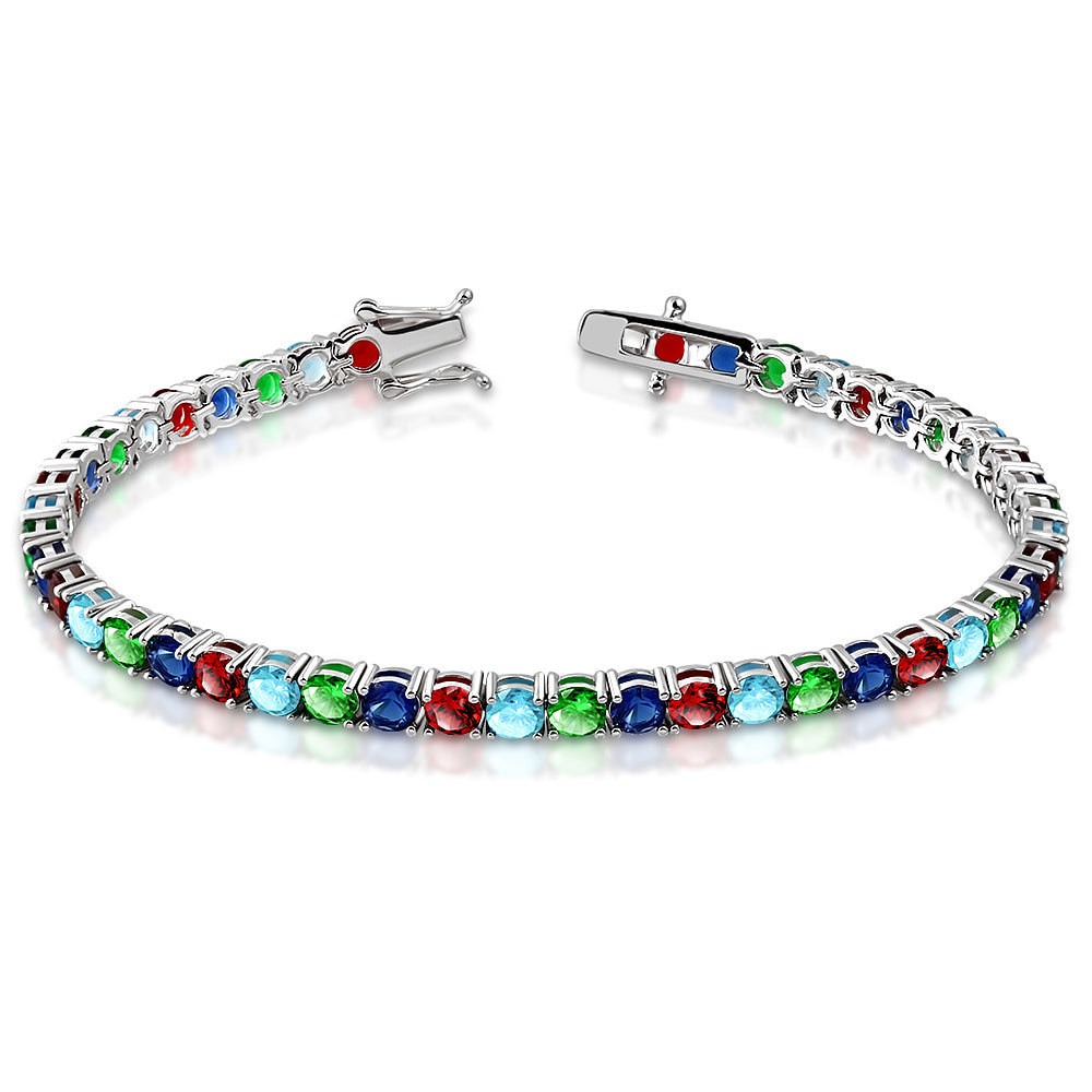 Multi-Color Bezel Bracelet