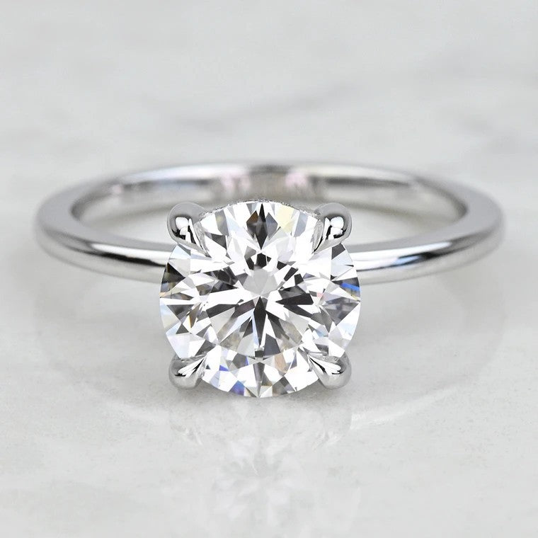 3.09 CT IGI Lab Grown Diamond G VVS2 Solitaire Ring 18K White Gold
