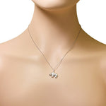 925 Sterling Silver Polished Womens Girls Elephant Pendant Necklace