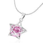 My Daily Styles Fashion Alloy Silver-Tone Star CZ Womens Pendant Necklace