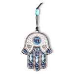 Jewish Chai Living Good Luck Home Wall Decor Multicolor Hamsa Hand - Medium - Made in Israel - Purple