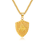 My Daily Styles Stainless Steel Mens Freemason Necklace - Masonic Symbol Pendant Necklace - 22" Inch Chain