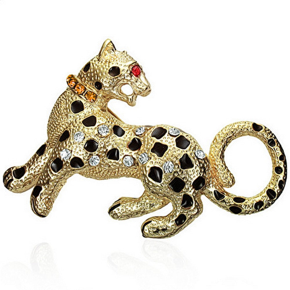 Fashion Alloy Leopard Tiger Zodiac Sign Multicolor Brooch