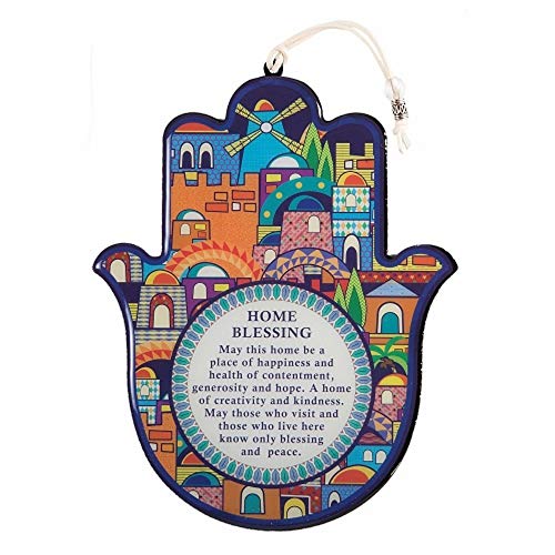 Blessing for Home Good Luck Wall Decor Hamsa Hand in English
