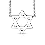 Stainless Steel Yellow Gold-Tone Jewish Star of David Pendant Necklace