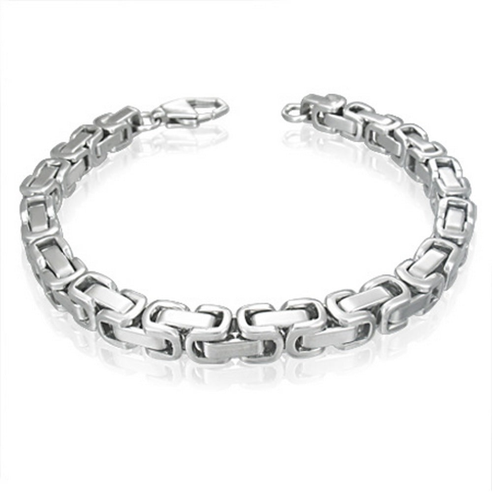 Stainless Steel Men's Link Chain Bracelet, 8.5"