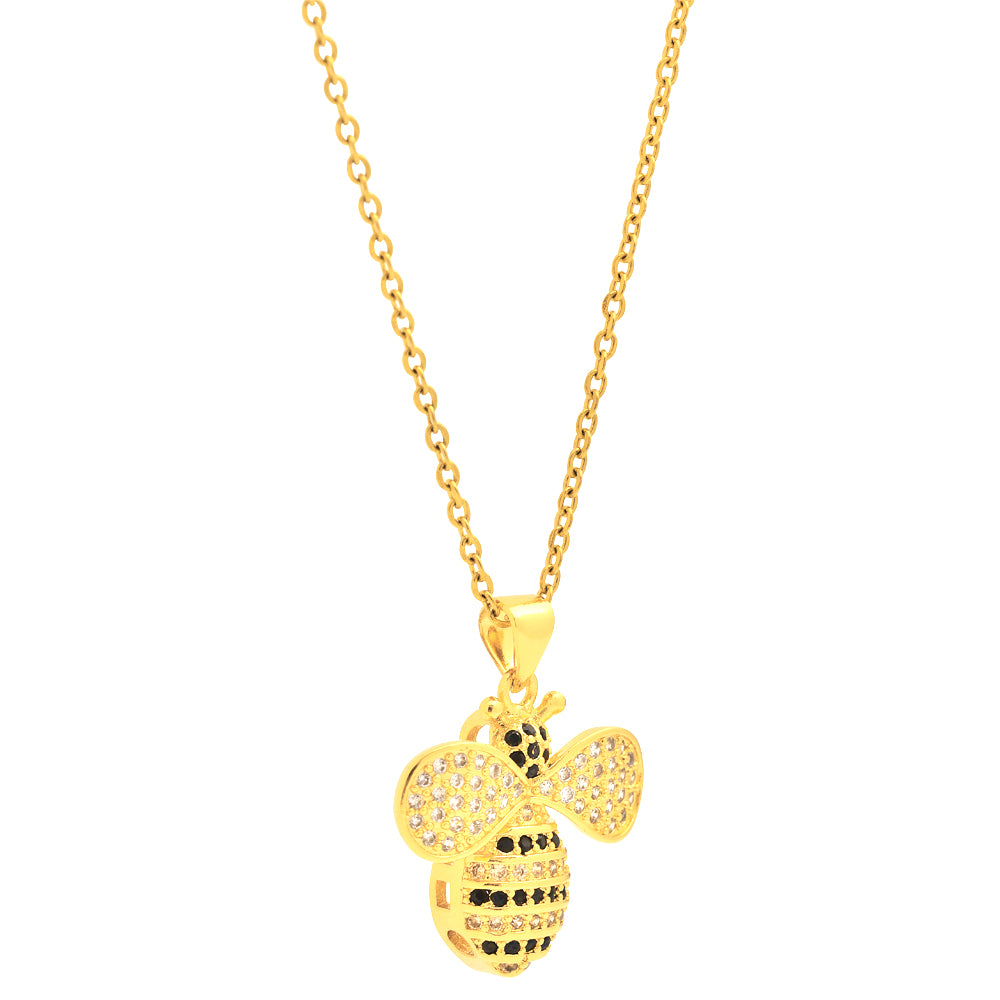 My Daily Styles Women's Stainless Steel Bumble Bee Pendant Necklace