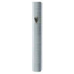Metal with Plastic Coating Gray Pattern Classic Mezuzah Case, 5.5"