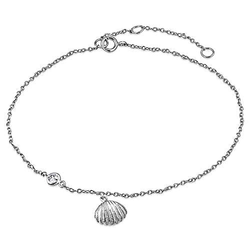 Yellow Gold-Tone Seashell Anklet