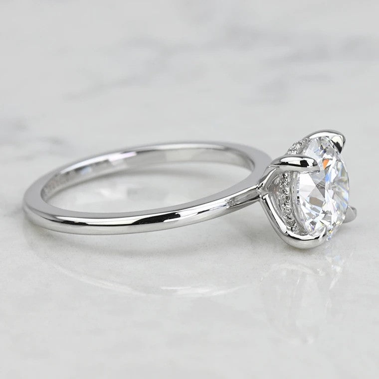 3.09 CT IGI Lab Grown Diamond G VVS2 Solitaire Ring 18K White Gold