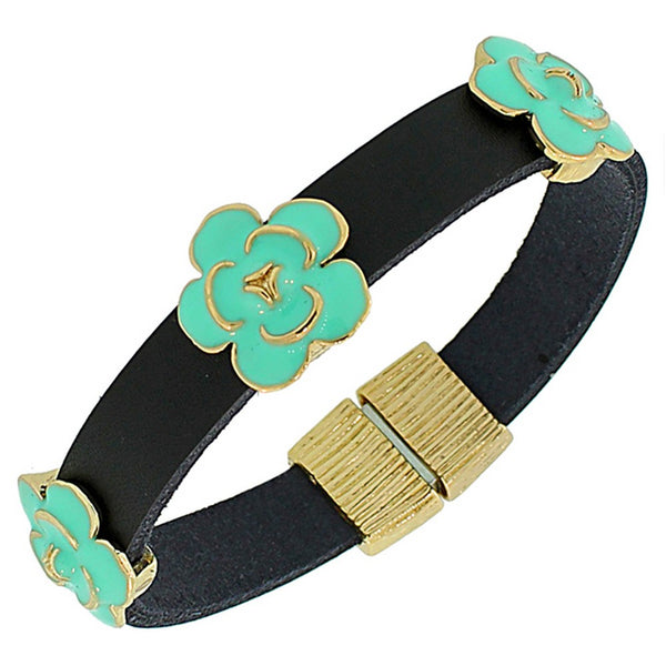 Turquoise Flower Wristband