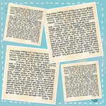 My Daily Styles 4 (Four Sheets) Mezuzah Non-Kosher Klaf Printed Paper Parchment Hebrew Mezuza 4" x 4" Count 4 (Four) Klafs Included