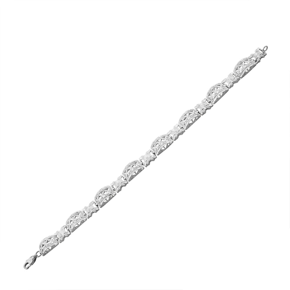 Diamond Cutout Tennis Bracelet