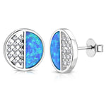 925 Sterling Silver Yellow Gold-Tone Clear CZ Moon Crescent Pendant Necklace Stud Earrings Set