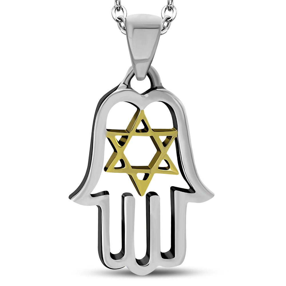 925 Sterling Silver Hamsa Star of David