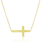 My Daily Styles Stainless Steel Womens Sideways Cross Pendant Necklace