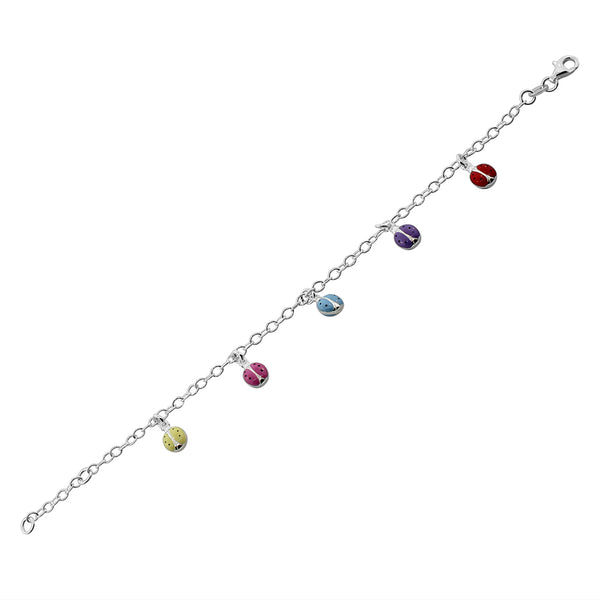 Raindow Ladybugs Charm Bracelet