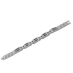 Stainless Steel Silver-Tone Link Mens Bracelet