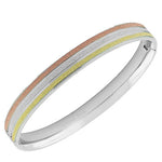 Stainless Steel Glitter Bangle Bracelet