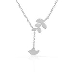 925 Sterling Silver Yellow Gold-Tone Womens Bird Branch Pendant Necklace