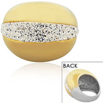 My Daily Styles Stainless Steel Two-Tone White CZ Statement Cocktail Ring