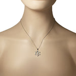 925 Sterling Silver Jewish Star of David White CZ Pendant Necklace