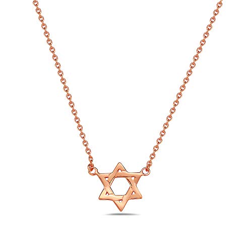 Classic Gold Star of David Necklace Pendant Sterling Silver