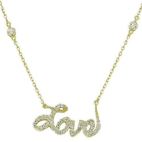 Cursive Gold Love Pendant
