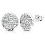 925 Sterling Silver White Clear CZ Stud Earrings