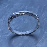 My Daily Styles Men’s Stainless Steel Handcuff Bracelet – Polished Silver Tone Fashion Bangle – Secure Clasp Statement Jewelry for Men