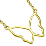 925 Sterling Silver Butterfly Charm Pendant Necklace, 18"