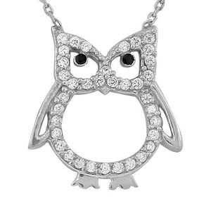 Large Crystal Owl Chain