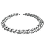 Stainless Steel Curb Cuban Link Mens Bracelet