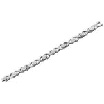 Stainless Steel Heart Link Necklace and Bracelet Set for Women, High Polished Silver Tone Matching Jewelry Set, Durable Tarnish Resistant Gift Set
