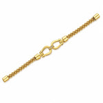 My Daily Styles Women's Gold Tone Stainless Steel Bracelet with CZ Accent Clasp, 8 Inch Multi Strand Link Chain Bracelet, Polished Finish, Fashion Jewelry Gift for Women
